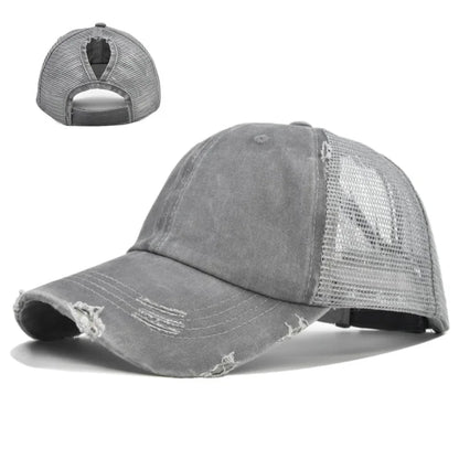 Summer Travel Peaked Cap Men S Solid Mesh Breathable Hip-Hop Hat Sun Visor Adjustable Trucker
