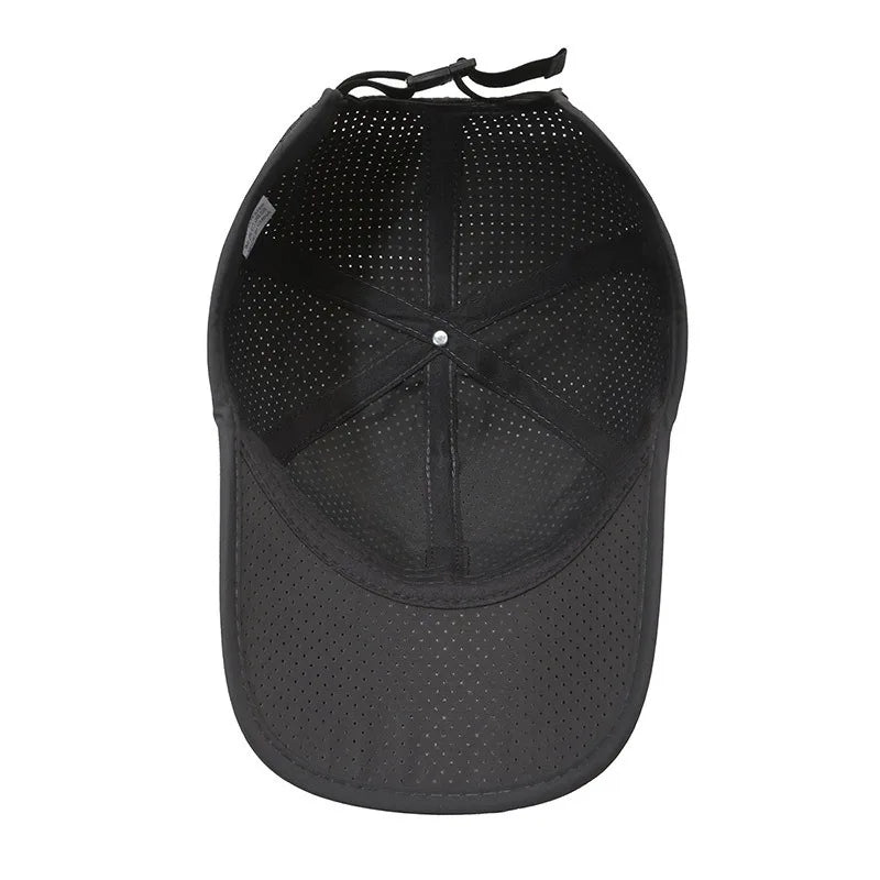 Quick-Drying Men Mesh Baseball Caps Spring Summer Male Breathable Snapback Hats Black Sport Dad