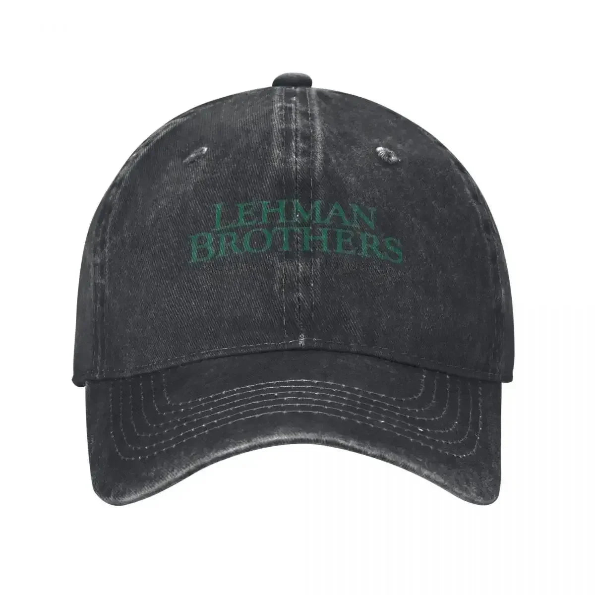 Retro Lehman Brothers Risk Management Department 2008 Trucker Hat Unisex Distressed Washed Headwear
