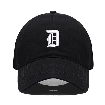 Old English Letter A-Z Embroider Baseball Cap Men Womne Soft Cotton Team Sport Visors Snapback Caps