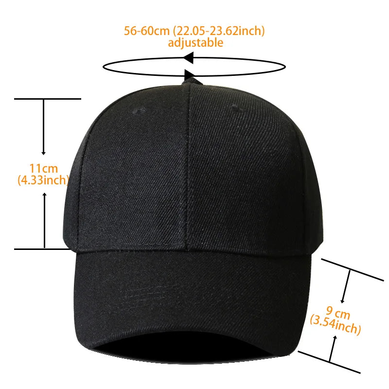 Classic Plain Baseball Cap Men Women Multi Colors Available