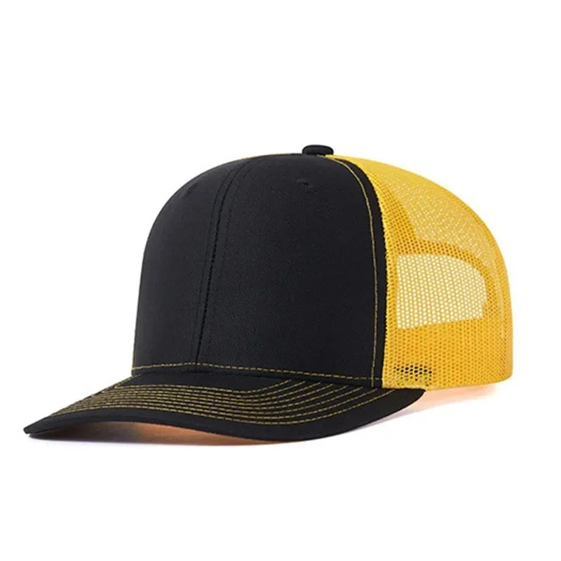 Summer Mesh Baseball Cap Men Women Slight Curved Snapback Trucker Hat Unisex Casual Outdoor