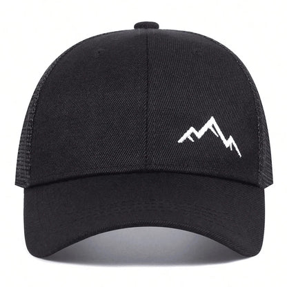 Unisex Mountain Range Embroidery Baseball Net Caps Spring Summer Outdoor Adjustable Casual Hats