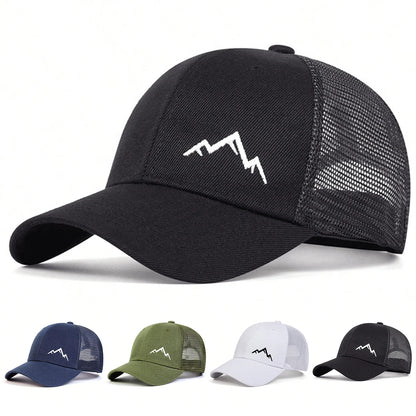 Unisex Mountain Range Embroidery Baseball Net Caps Spring Summer Outdoor Adjustable Casual Hats Dad