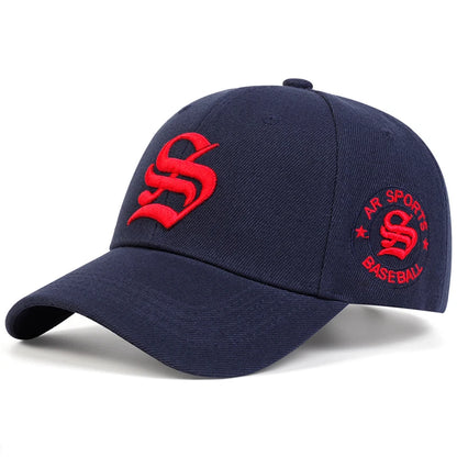 Unisex Gothic S Letter Embroidery Side Ar Sport Baseball Caps Spring Autumn Outdoor Adjustable