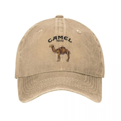 Camel Accessories Men Women Trucker Hat Animal Distressed Washed Caps Vintage Outdoor Running Golf