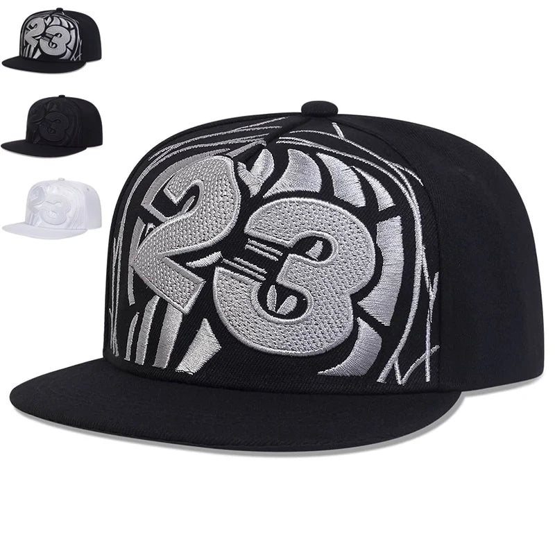 Unisex 23 Basketball Embroidery Hip-Hop Hats Spring Autumn Adjustable Casual Snapback Baseball Caps