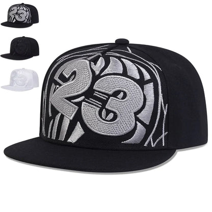 Unisex 23 Basketball Embroidery Hip-Hop Hats Spring Autumn Adjustable Casual Snapback Baseball Caps