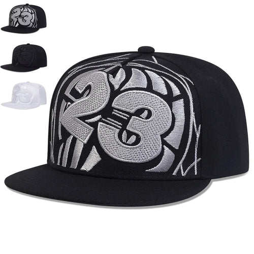 Unisex 23 Basketball Embroidery Hip-Hop Hats Spring Autumn Adjustable Casual Snapback Baseball Caps
