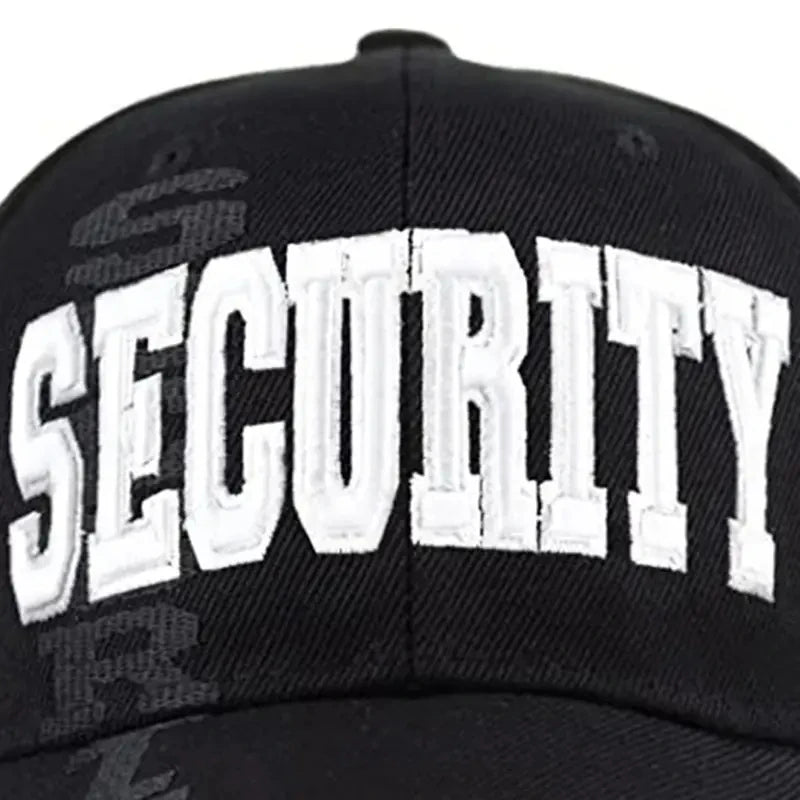 Unisex Security Letter Embroidery Baseball Caps Spring Autumn Outdoor Adjustable Casual Hats