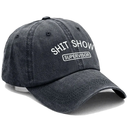 Men S Baseball Cap Women Sport Golf Caps Man Washed Cotton Shit Show Supervisor Embroidery Dad Hat