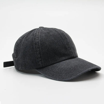 55-58cm Denim Cotton Baseball Cap Cowboy Jean Hat Dad Trucker Outdoor Sport Adjustable Snapback Men
