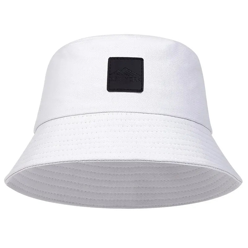 Unisex York Leather Label Personality Bucket Hats Fishermen Caps Outdoor Casual Cap Sunscreen Hat