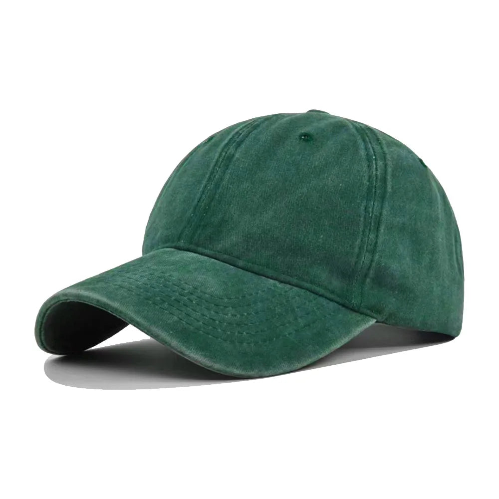 Vintage Washed Distressed Plain Baseball Cap - 100 Cotton Soft Top Unstructured Dad Hat - Soft