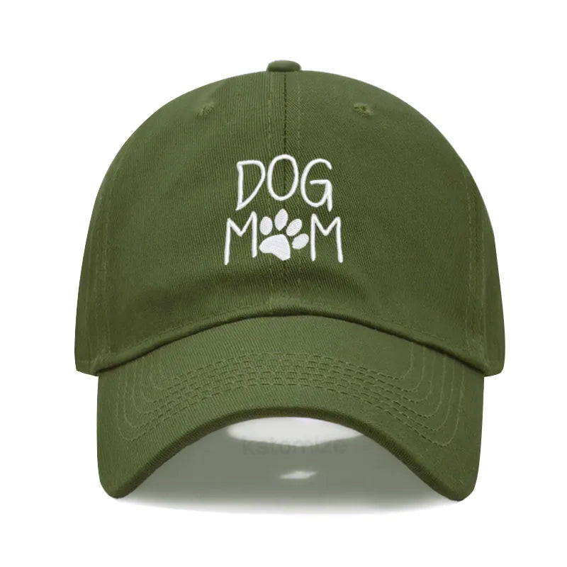 Dog Mom Embroidered Baseball Cap Women Men Adjustable Soft Cotton Dad Hat Unisex Classic Golf Caps