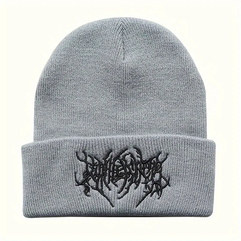 Warm Women Men Winter Beanies Hats Gothic Street Punk Knitted Bonnet Caps 100% Cotton Fashion Keep Warm Skullies Beanies Hats