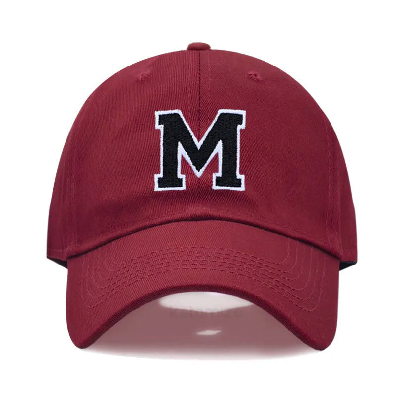 Initials Letters A-Z Embroidery Baseball Cap Men Women Soft Cotton Dad Hat Adjustable Wholesale