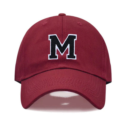 Initials Letters A-Z Embroidery Baseball Cap Men Women Soft Cotton Dad Hat Adjustable Wholesale