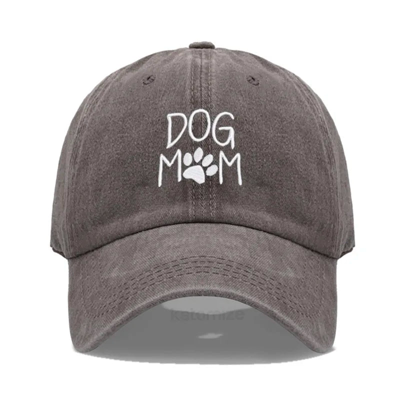Dog Mom Embroidered Baseball Cap Women Men Adjustable Soft Cotton Dad Hat Unisex Classic Golf Caps