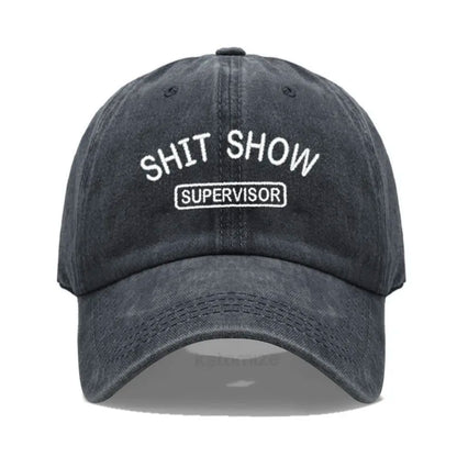 Men S Baseball Cap Women Sport Golf Caps Man Washed Cotton Shit Show Supervisor Embroidery Dad Hat