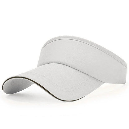 New Hat Women's Summer Sandwich Solid Color Empty Top Hat Topless Sun Hat Outdoor Sports Cap