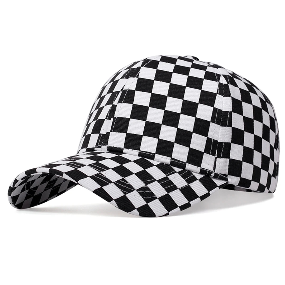 Unisex Small Grid Printing Baseball Caps Spring Autumn Outdoor Adjustable Casual Hats Sunscreen Hat