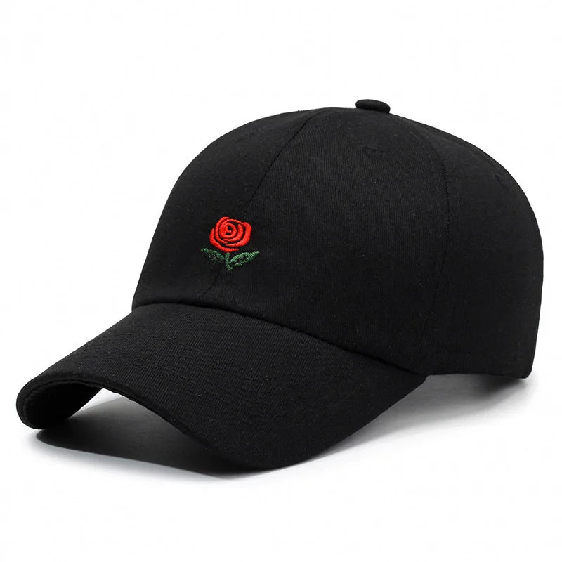Spring Baseball Cap Personality Versatile Couple Embroidery Men Women Sunscreen Rose Letter Hip Hop