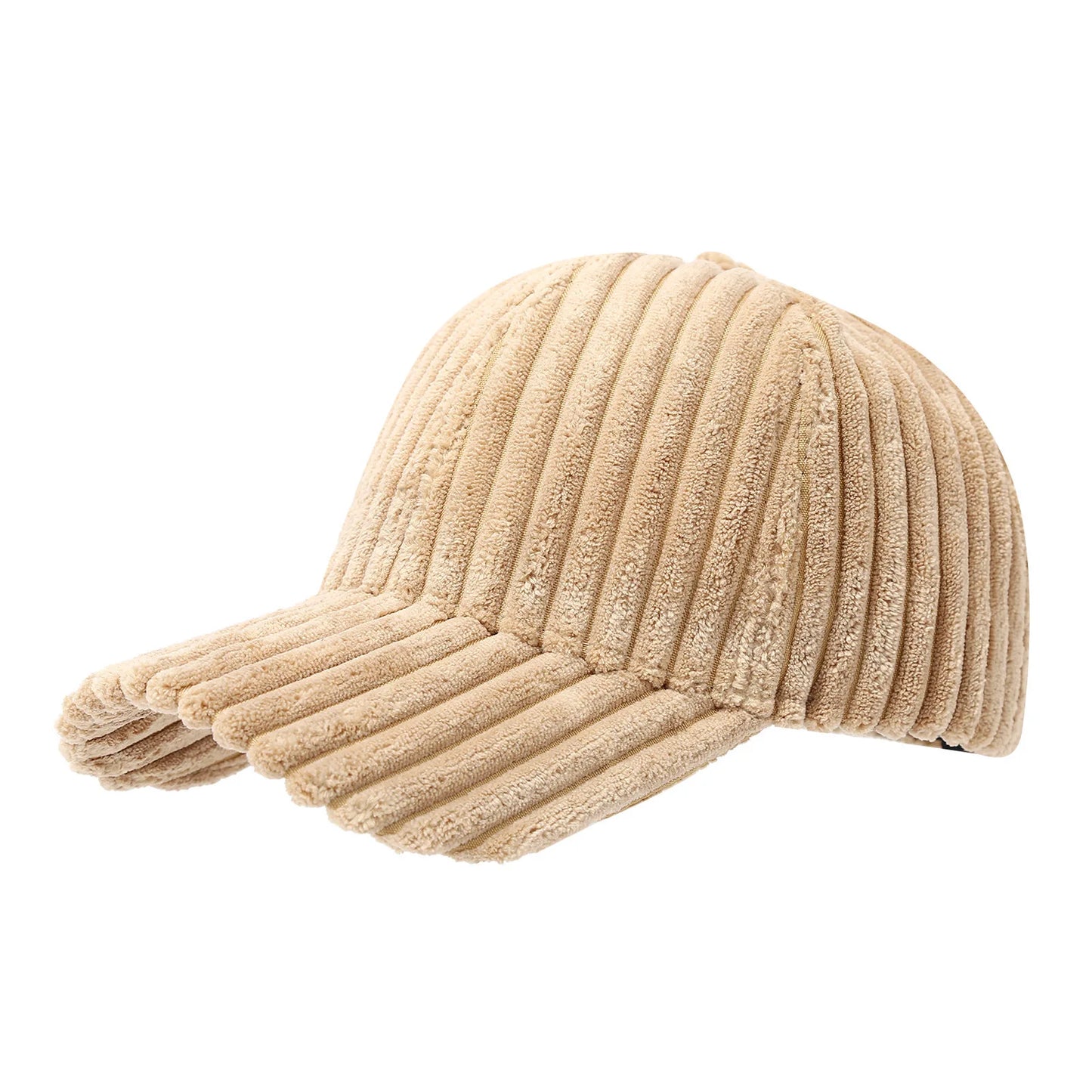 Winter Warm Corduroy Baseball Caps Men Women Solid Color Kpop Retro Adjustable Snapback Hats Trucker