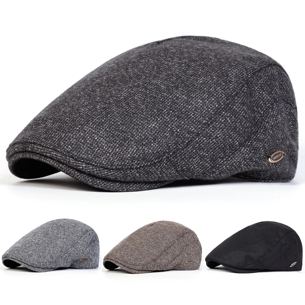 Men Laurenclay Letter Label Newsboy Caps British Painters Hats Spring Autumn Flat Cap Hip Hop Berets