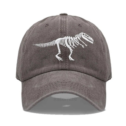 Cotton Baseball Cap Men Women Unisex Embroidery Dinosaur Tyrannosaurus Rex Dad Hat Protection