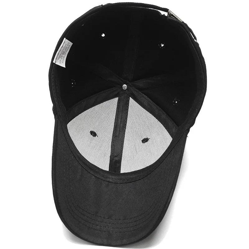 Classic Unisex Plain Baseball Cap Adjustable Metal Buckle Closure