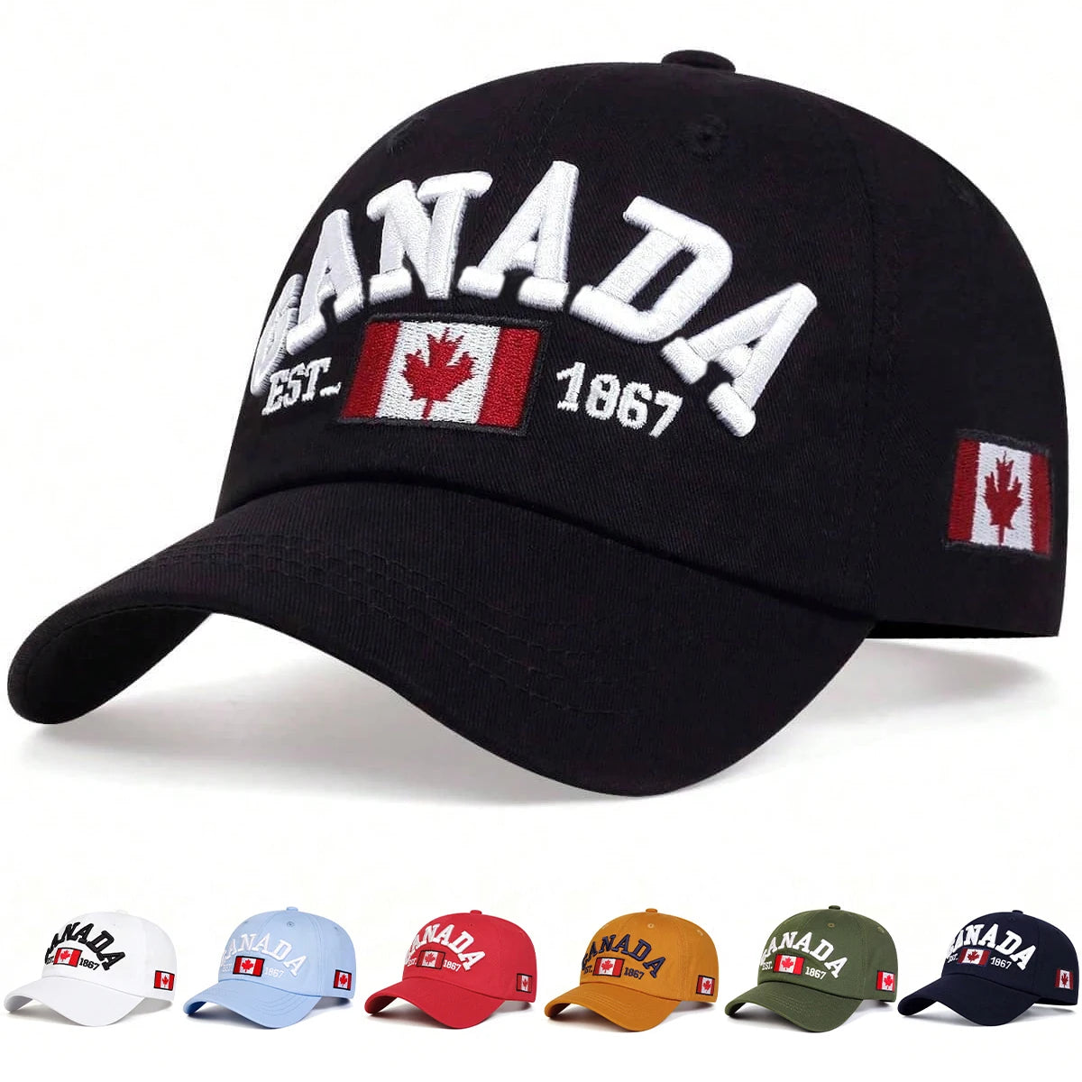 Cotton Canada Baseball Cap Flag Hat Snapback Adjuatable Mens Caps Gorras
