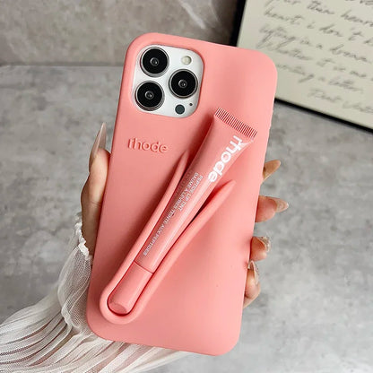 Rhode Lemontini Lip Case for iPhone – Silicone Phone Case with Lip Glaze Holder