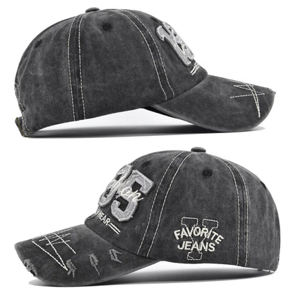 1985 Embroidery Baseball Cap Spring Summer Men Women Hole Patch Letters Retro Adjustable Hat Trucker