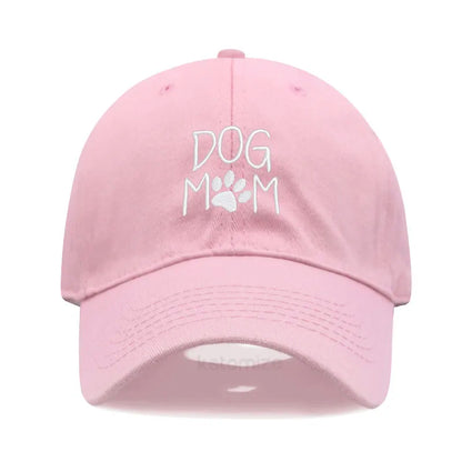 Dog Mom Embroidered Baseball Cap Women Men Adjustable Soft Cotton Dad Hat Unisex Classic Golf Caps