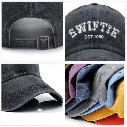 Swiftie 1989 Embroidery Baseball Cap Men Women Unisex Washed Cotton Dad Hat Sun Gift Fans Outdoor