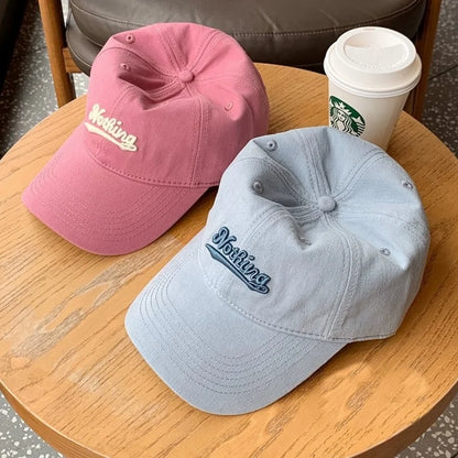 Letter Embroidery Baseball Hat Women Men Sunscreen Outdoor Sunshade Peaked Caps Solid Color Visors