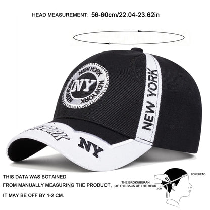 Unisex Letter Embroidery Baseball Caps Spring Autumn Outdoor Adjustable Casual Hats Sunscreen Hat