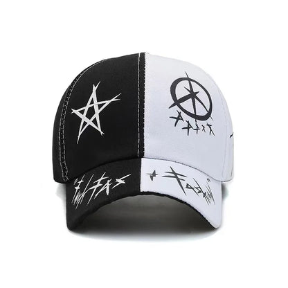 Unisex Letter Pattern Printing Snapback Baseball Caps Spring and Autumn Outdoor Adjustable Casual Hats Sunscreen Hat