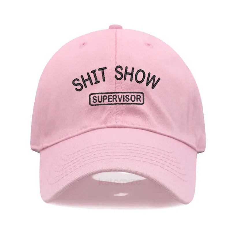 Men S Baseball Cap Women Sport Golf Caps Man Washed Cotton Shit Show Supervisor Embroidery Dad Hat