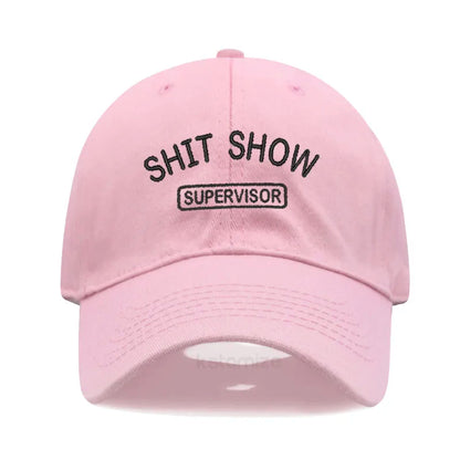 Men S Baseball Cap Women Sport Golf Caps Man Washed Cotton Shit Show Supervisor Embroidery Dad Hat