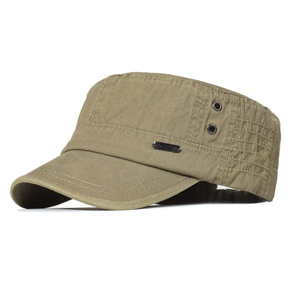 Four Seasons Washed Cotton Flat Caps Men Women Baseball Cap Unique Design Vintage Top Hat