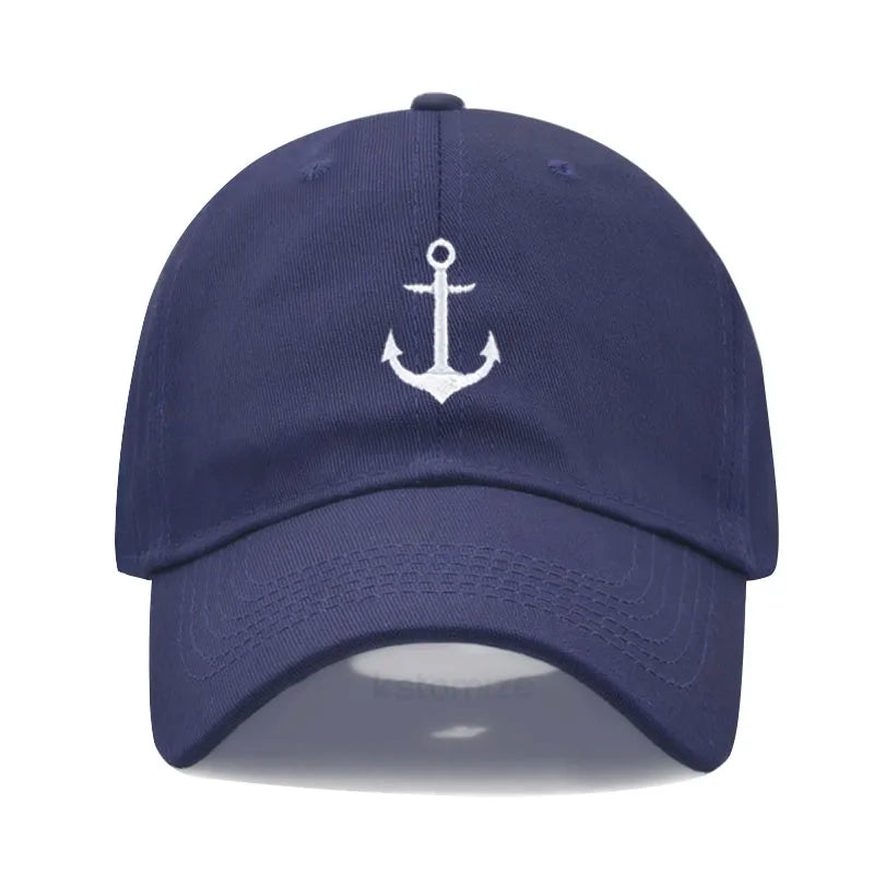 Anchor Embroidered Baseball Cap Women Men Adjustable Soft Washed Cotton Dad Hat Unisex Classic Golf
