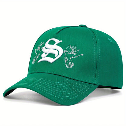Unisex Personality S Letter Embroidery Snapback Baseball Caps Spring Autumn Outdoor Adjustable
