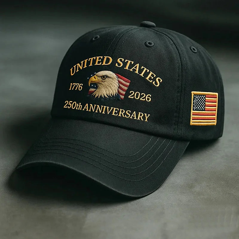 Vintage Eagle Embroidery Baseball Cap - Stylish and Versatile Outdoor Sun Hat with Visor