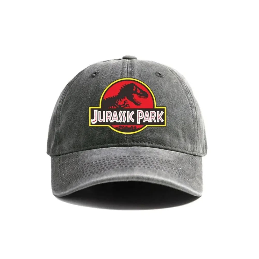 Jurassic Park Baseball Cap Distressed Hats Dinosaur Men Retro Outdoor Summer Adjustable Hat Casual