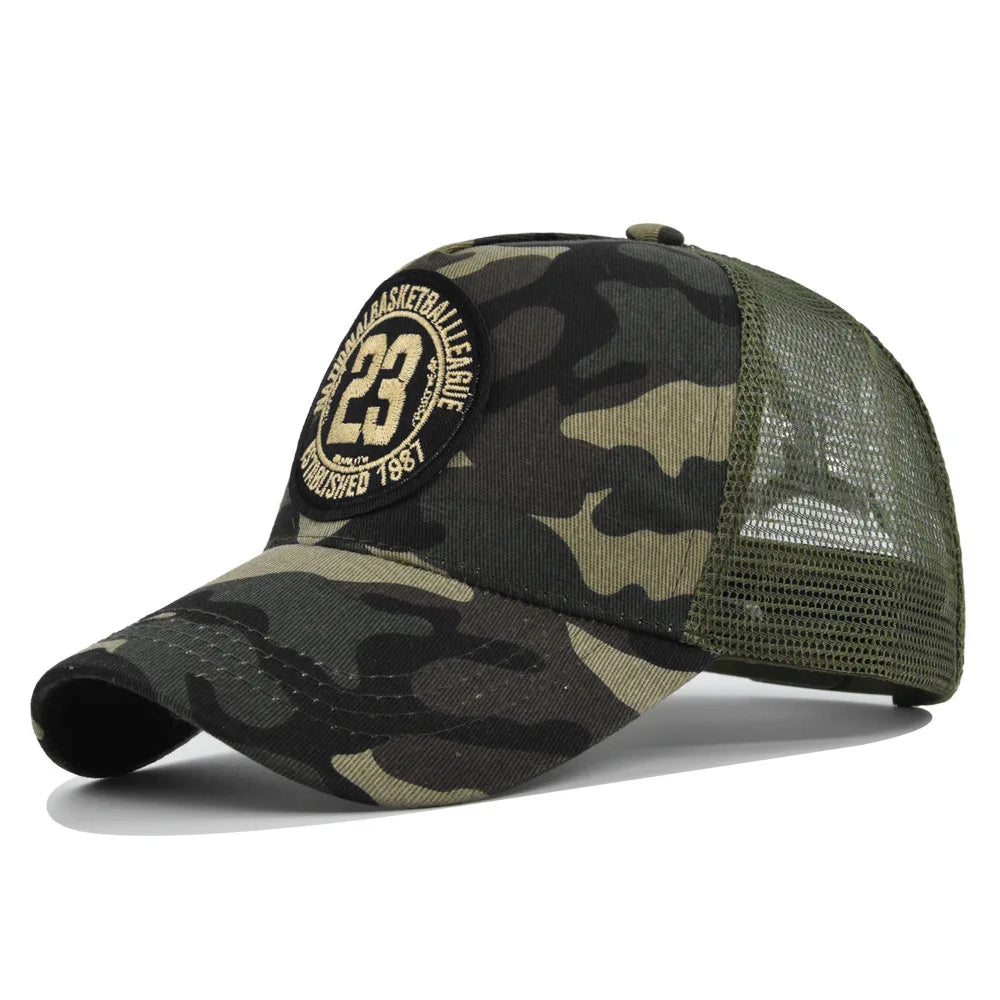 Fashion Trucker Caps 23 Embroidery Patch Four Seasons Snapback Sunscreen Baseball Cap for Men Women Adjustable Visor Hat Canada