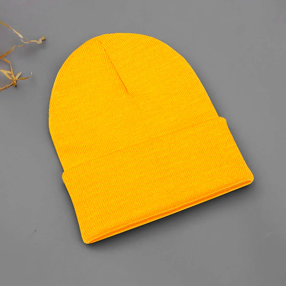 24 Colors Unisex Beanie Hat Men Women Winter Knit Caps Soft Ski Hats - Soft