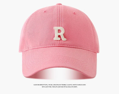 Large Head Circumference Baseball Cap Men S Women Dome Hat Soft Top 60 65cm Sun Protection Letter R