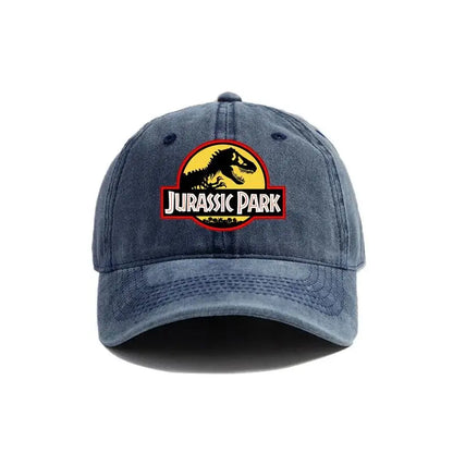 Jurassic Park Baseball Cap Distressed Hats Dinosaur Men Retro Outdoor Summer Adjustable Hat Casual